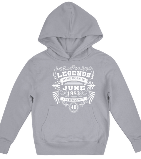 Legend 40 June 1983 Vintage Kids Hoodie