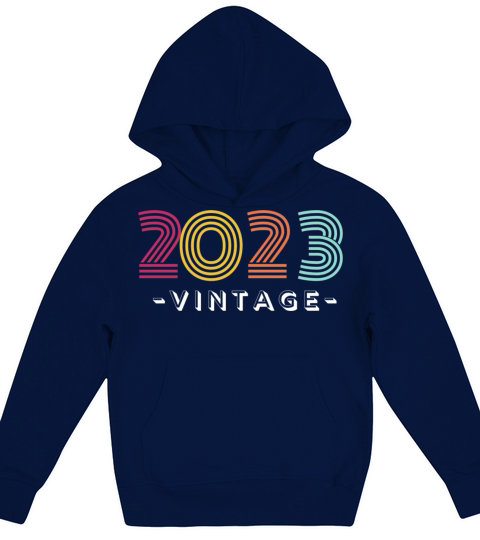 Vintage 2023 Tee for Babies Born in the New Year Kids Hoodie