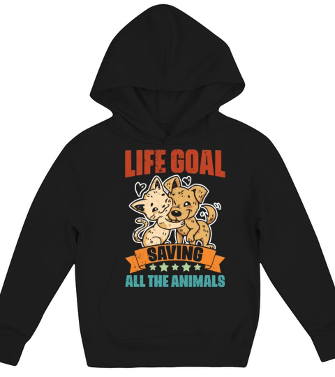 Vintage Veterinarian Life Goal For A Vet Med Kids Hoodie