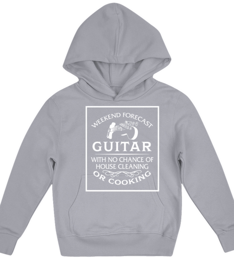 Weekend forecast guitar with no chance of house Kids Hoodie