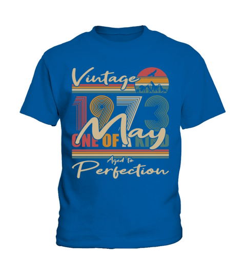 50th birthday may 1973 vintage 1973 Kids T-Shirt