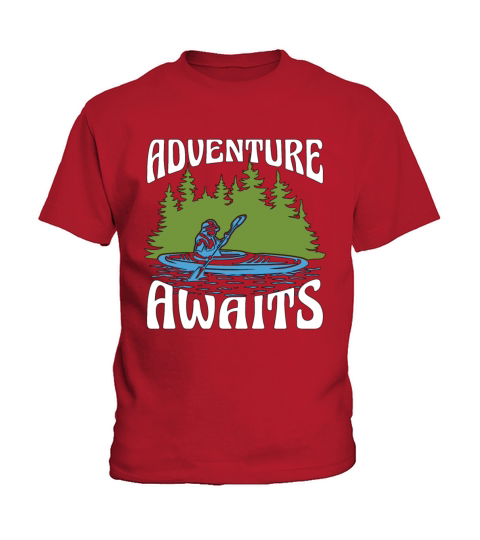 Kayaking Adventure Awaits Paddle Boat Kayak Lover Kids T-Shirt