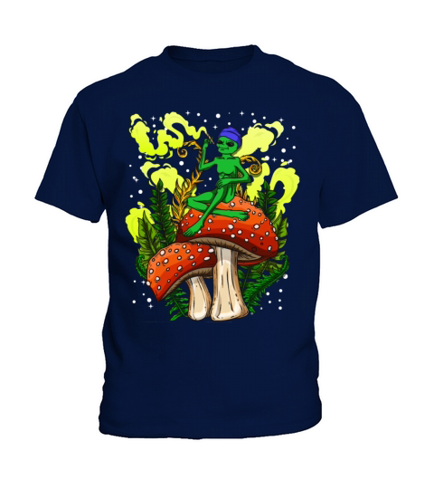 Psycadellic Magic Mushroom Alien LSD Acid Trip Kids T-Shirt