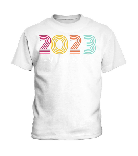 Vintage 2023 Tee for Babies Born in the New Year Kids T-Shirt