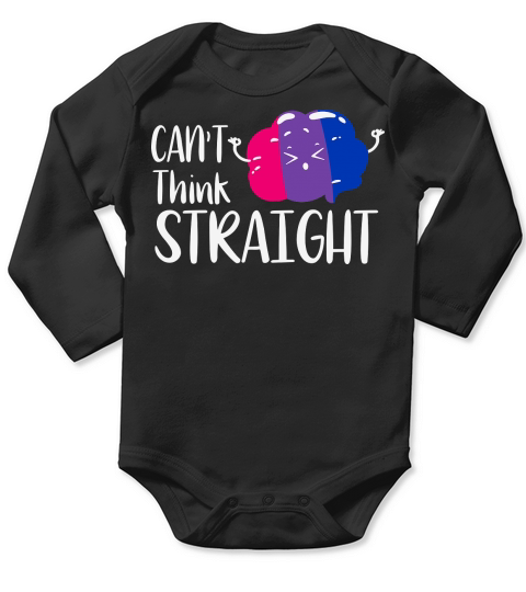 Bisexual Flag Cant Think Straight Long Sleeve Baby One-Piece