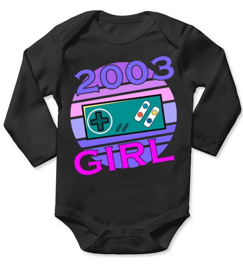 Gamer Girl 20th Birthday April Vintage 2003 Long Sleeve Baby One-Piece