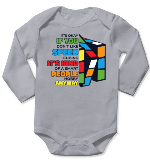 Its Kind Of Smart People Hobby Cubing Cuber Long Sleeve Baby One-Piece