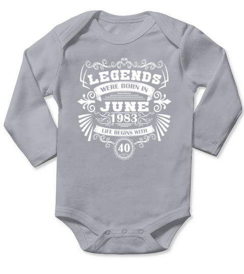 Legend 40 June 1983 Vintage Long Sleeve Baby One-Piece
