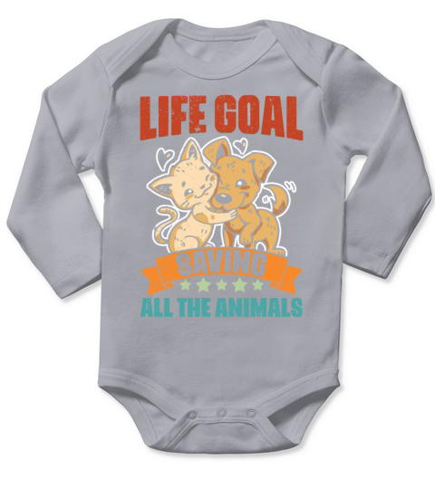 Vintage Veterinarian Life Goal For A Vet Med Long Sleeve Baby One-Piece