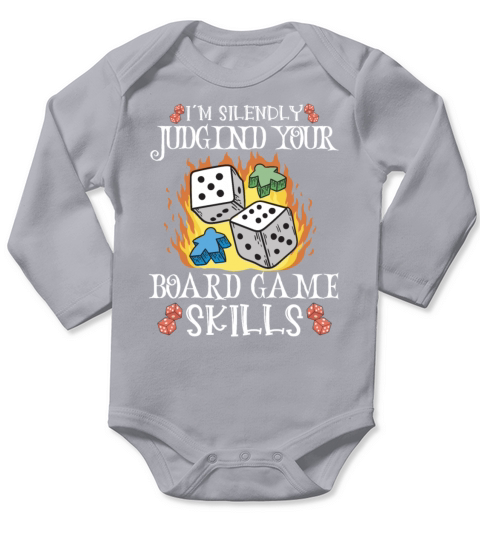 Wine Board Games Chess Board Game Player Gambling Long Sleeve Baby One-Piece