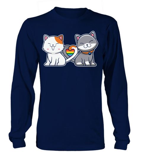Gay Pride Cat LGBT Kawaii Long sleeved Unisex