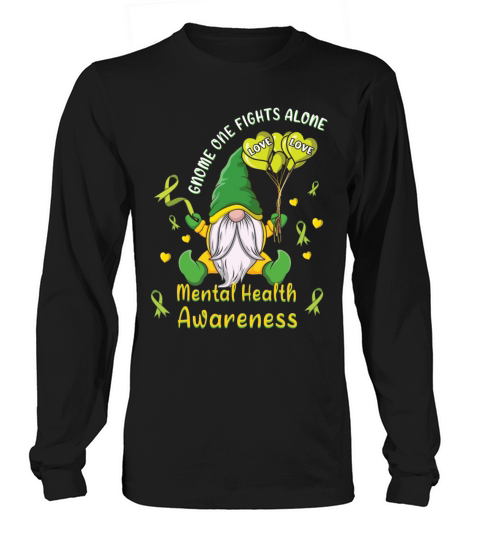Gnomes May Green Mental Health Awareness Month Long sleeved Unisex