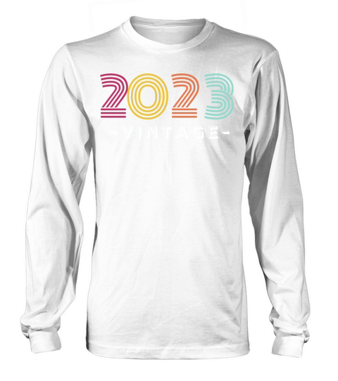 Vintage 2023 Tee for Babies Born in the New Year Long sleeved Unisex