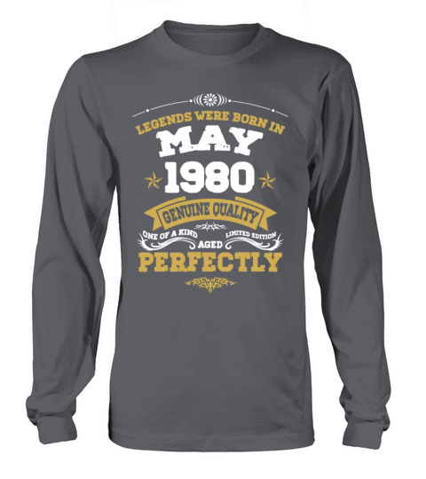 Vintage Aged To Perfection May 1980 Long sleeved Unisex