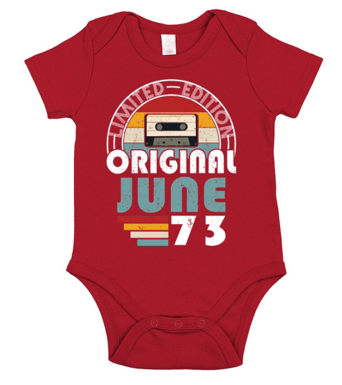 50th birthday june 1973 original 1973 Short Sleeve Baby One-Piece