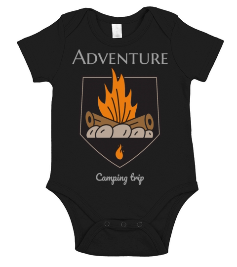 Adventure camping trip travel style Short Sleeve Baby One-Piece