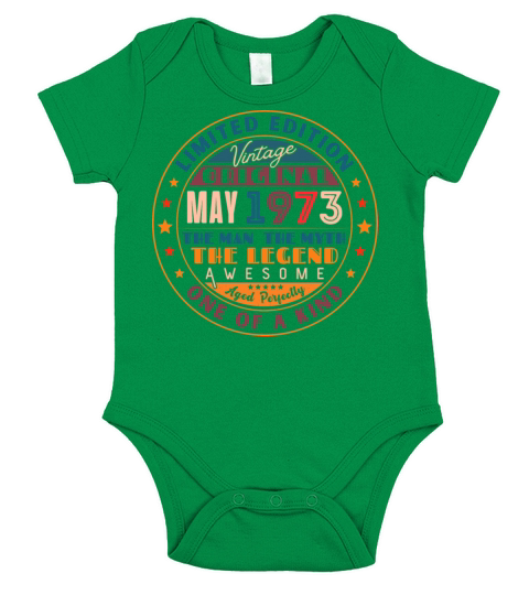 Birthday May 1973 Short Sleeve Baby One-Piece