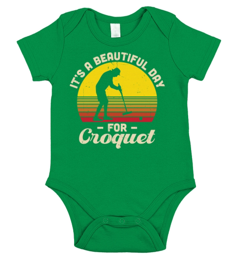 Its A Beautiful Day For Croquet Short Sleeve Baby One-Piece