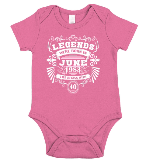 Legend 40 June 1983 Vintage Short Sleeve Baby One-Piece