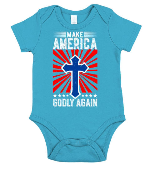 Make America Godly Again Christianity Symbol Short Sleeve Baby One-Piece