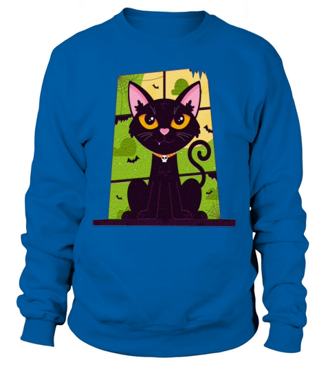 Cat Daddy Black Cat Vintage Eighties Style Cat Sweatshirt Unisex