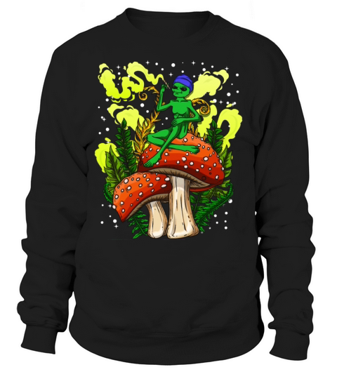Psycadellic Magic Mushroom Alien LSD Acid Trip Sweatshirt Unisex