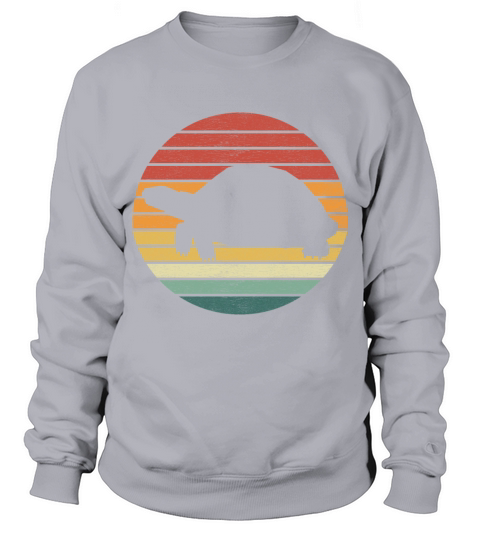 Turtle Lover - Vintage Retro Sunset Turtle Sweatshirt Unisex
