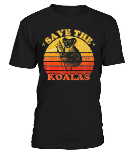 Save The Koalas Vintage Retro Sunset Cute Animals T-Shirt Unisex