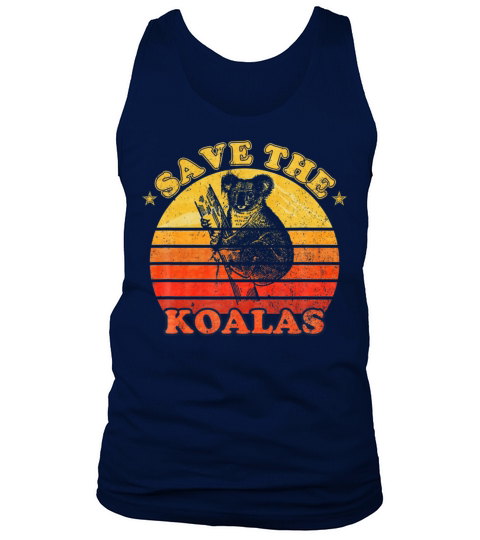 Save The Koalas Vintage Retro Sunset Cute Animals Tank Top Unisex