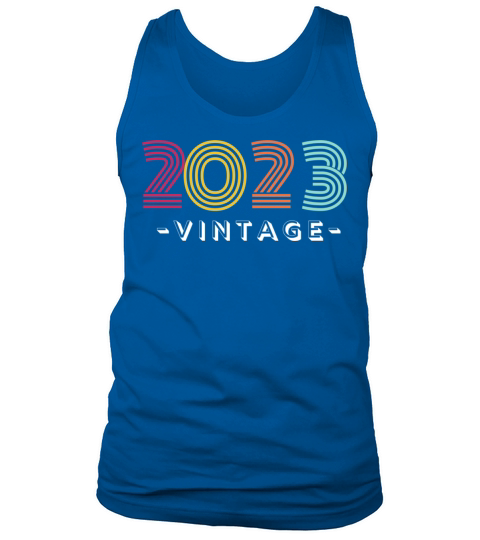 Vintage 2023 Tee for Babies Born in the New Year Tank Top Unisex