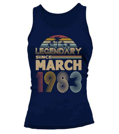 40th birthday march 1983 legendary since 1983 Tank top Woman
