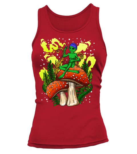 Psycadellic Magic Mushroom Alien LSD Acid Trip Tank top Woman