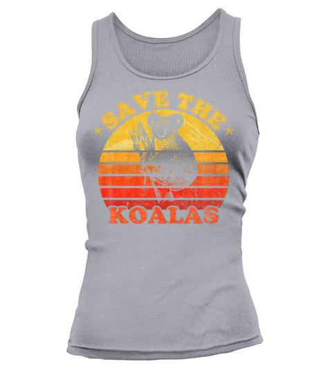 Save The Koalas Vintage Retro Sunset Cute Animals Tank top Woman