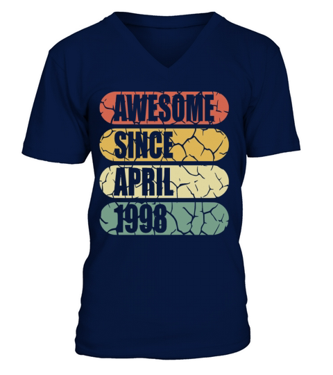 25th birthday April vintage 1998 vintage V-Neck T-shirt