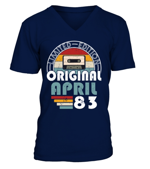40th birthday april 1983 original 1983 V-Neck T-shirt