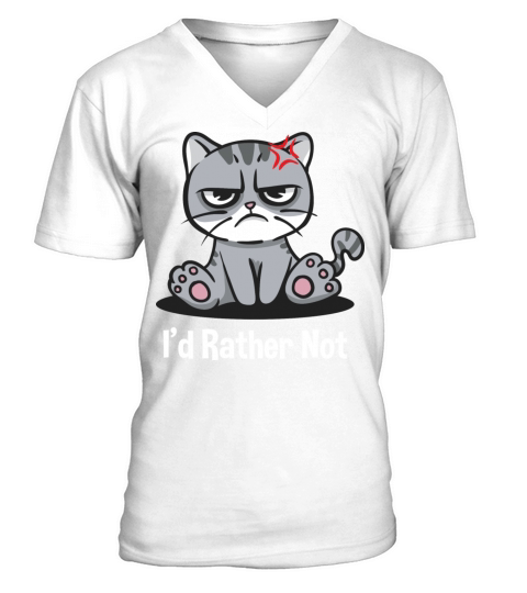 Id Rather Not Funny Introvert Humor Antisocial Sar V-Neck T-shirt