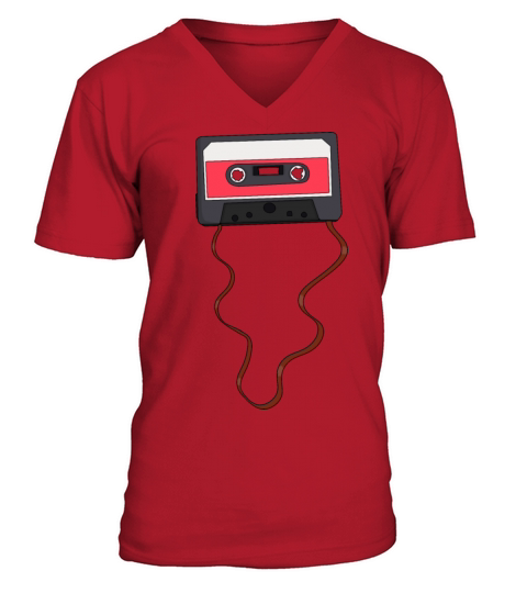 Unwound Cassette Tape Mixtape Retro Vintage V-Neck T-shirt
