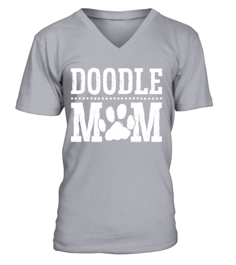 Womens Doodle Mama Labradoodle Goldendoodle V-Neck T-shirt