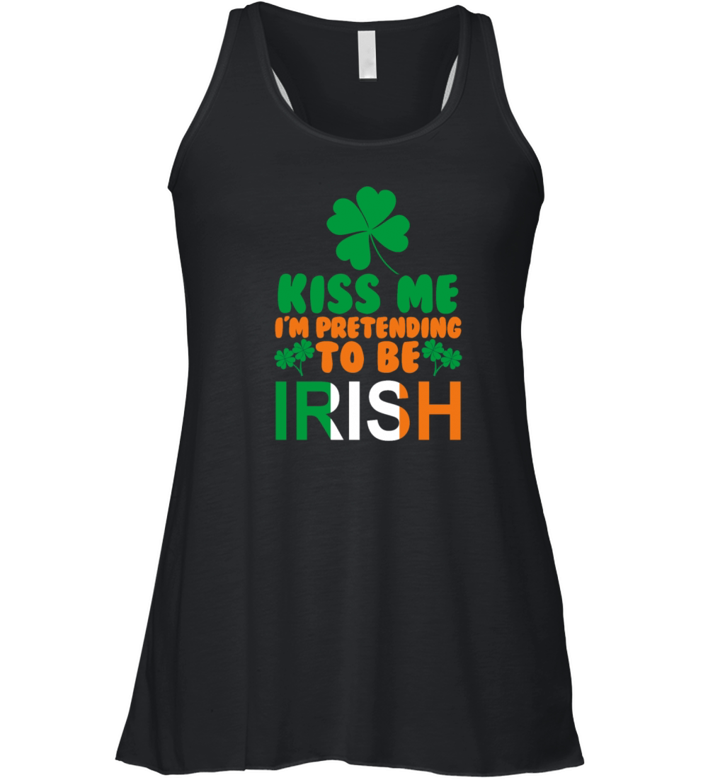 Kiss Me Im Pretending To Be Irish Women's Flowy Tank Top