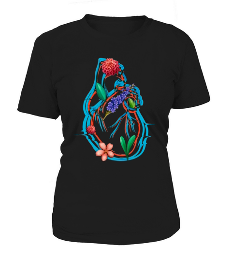 Anatomical Heart And Flowers Women's T-Shirt