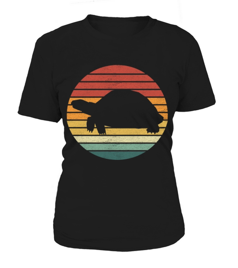 Turtle Lover - Vintage Retro Sunset Turtle Women's T-Shirt