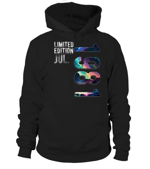 Limited Edition 1981 July Birthday Polar Lights Hoodie Unisex