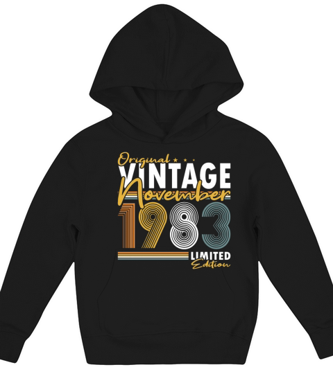 40th birthday november 1983 original 1983 Kids Hoodie