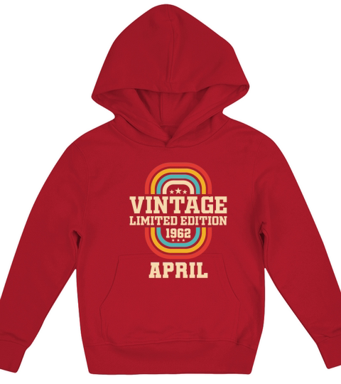 61st birthday April vintage 1962 vintage Kids Hoodie