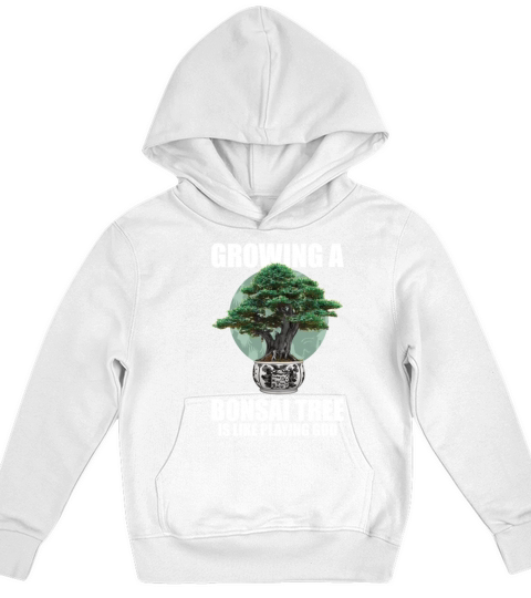 Bonsai Japan Silhouette Gardener Gardening Lover Kids Hoodie