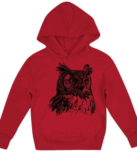 Elegant Vintage Forest Owl Kids Hoodie