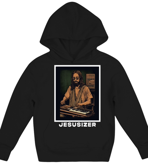 Jesusizer Vintage Jesus Synthesizer Analog Synth Kids Hoodie