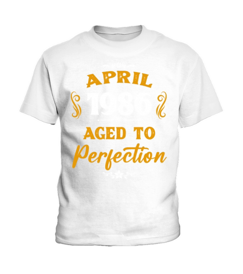 April 1986 Vintage Birthday Present Kids T-Shirt
