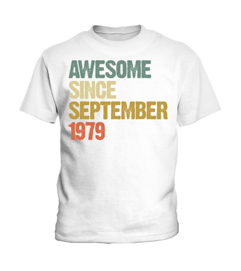 Awesome Since September 1979 Retro Vintage Gift Kids T-Shirt