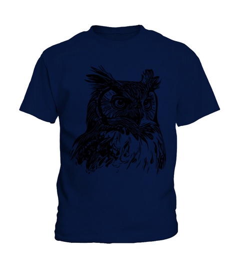 Elegant Vintage Forest Owl Kids T-Shirt